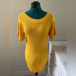 Marciano Sweater Dress (Yellow, XS)